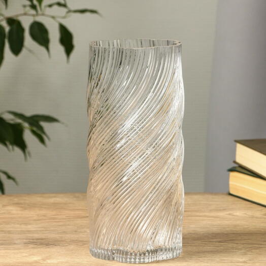 Ваза «Бриджит», 24.5х11 см, стекло, прозрачная