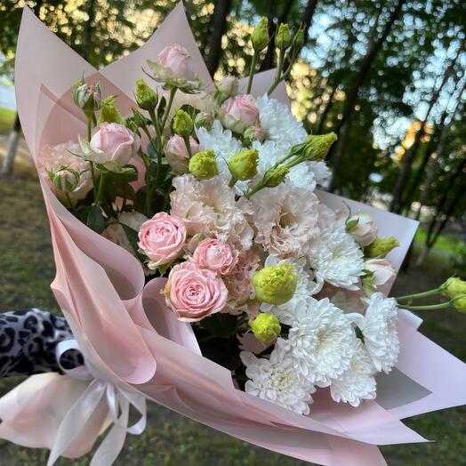 Нежный букет в розовых оттенках💗