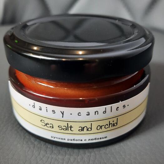 Свеча ручной работы "Sea salt orchid" 50мл