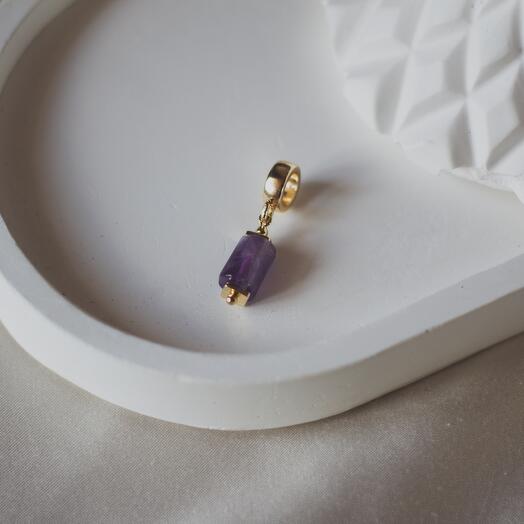 Подвеска-шарм с натуральным аметистом