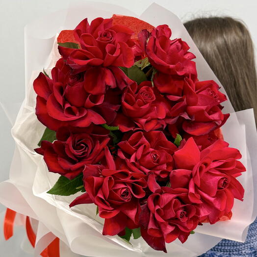 Мон Амур! (11 красных французских роз)