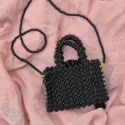 Сумка из бусин шамбала