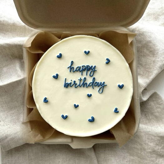 Бенто торт на день рождения с сердечками