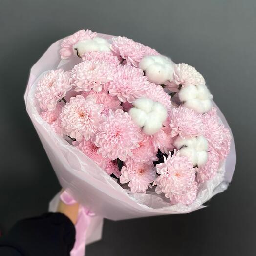 Нежный букет из хризантем для любимой 💗