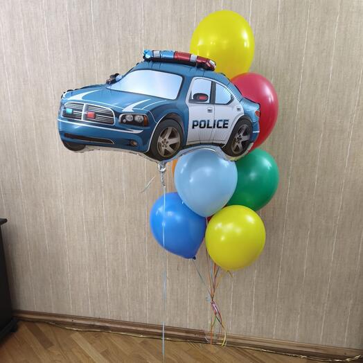 Набор шаров с полицейской машиной
