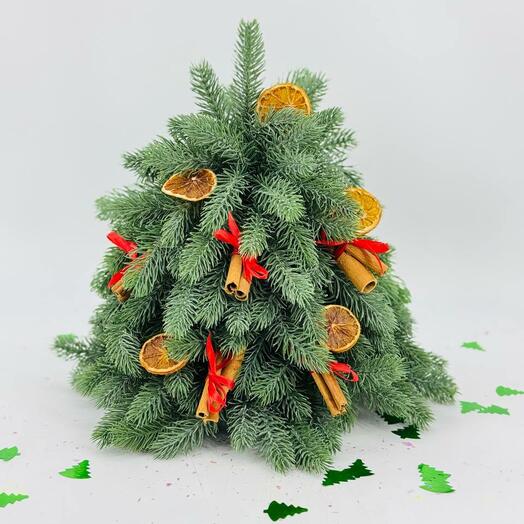 Ёлочка из искусственного нобилиса 40 см ручной работы