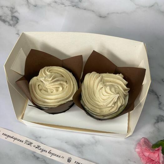 Капкейки «Сникерс» карамель/арахис -2 шт