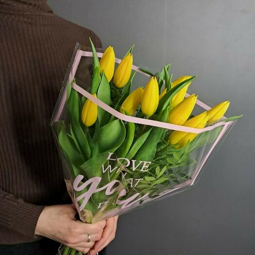 Желтые тюльпаны 11шт