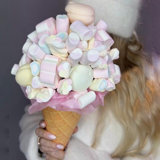Букет в виде рожка мороженого