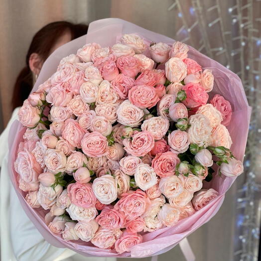 🌷Бомбический букет из кустовых роз