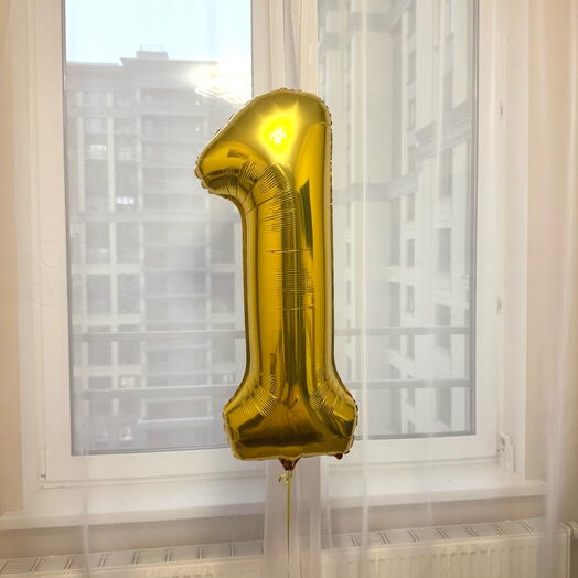 Шар цифра золото 100 см