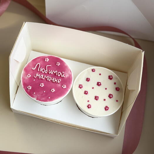 Набор Cake to go 2 шт/ ПП/ любимой мамочке