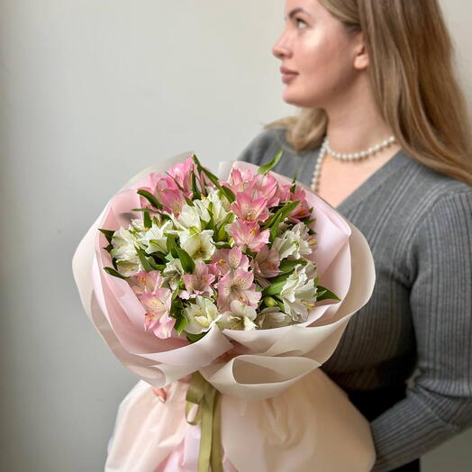Bouquet of multicolored alstroemeria