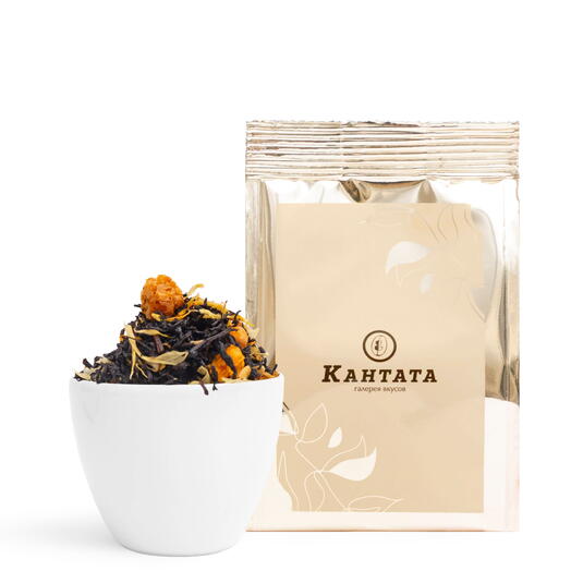 Чай черный "Крошка-морошка" 50гр, Кантата