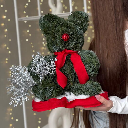 Медведь из ЖИВОЙ пихты Нобилис-Вау Сила и уют🎄