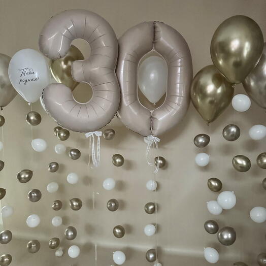 30 лет/шары цифры / шары на юбилей