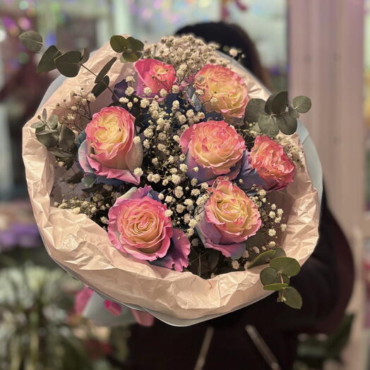 Букет с розой барби