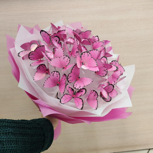 Светящийся букет из бабочек 🦋