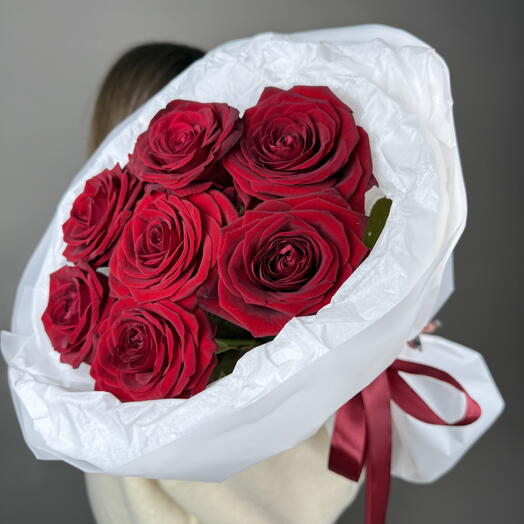 Красные розы (7 шт) ♥️