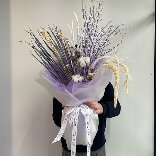 Букет из сухоцветов «Лавандовая зима»