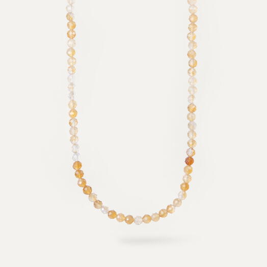 Чокер ожерелье Ирис Цитрин 14K 45 см (CHO1097)