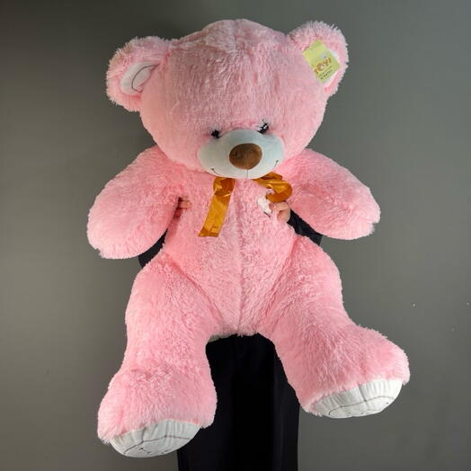 Розовый мягкий мишка 100 см