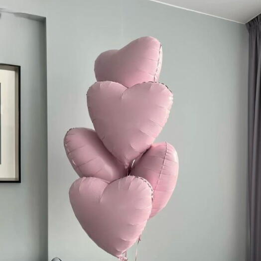💓 шар с гелием  5 шт сердечко