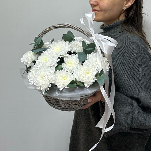 Корзина хризантем