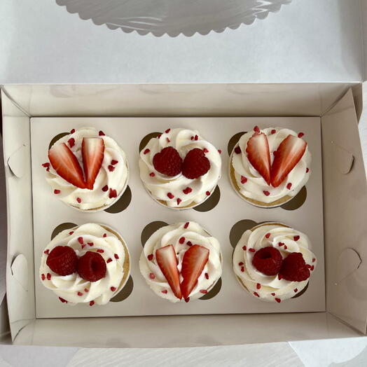 Капкейки ванильные 6 шт