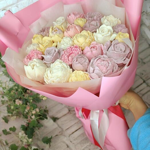 💕очень вкусный и красивый букет из зефира😍