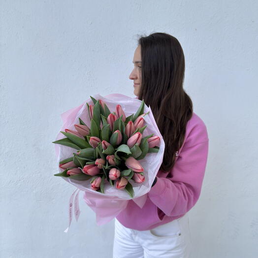 Tulipanes rosa claro