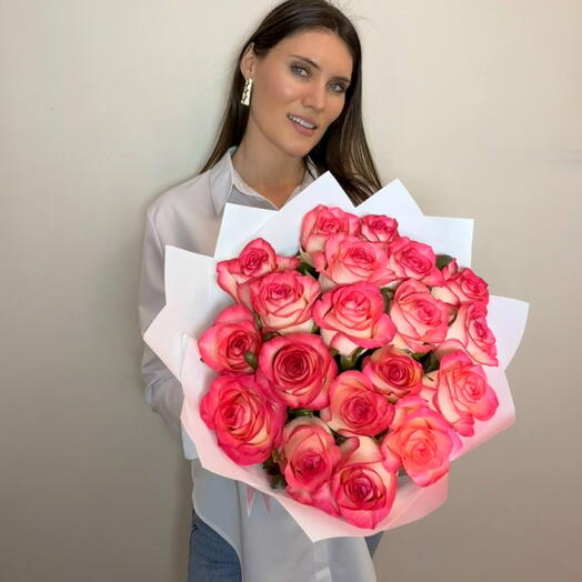 🌹19 роз Розовые мечты