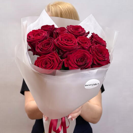 Букет из алых роз🌹