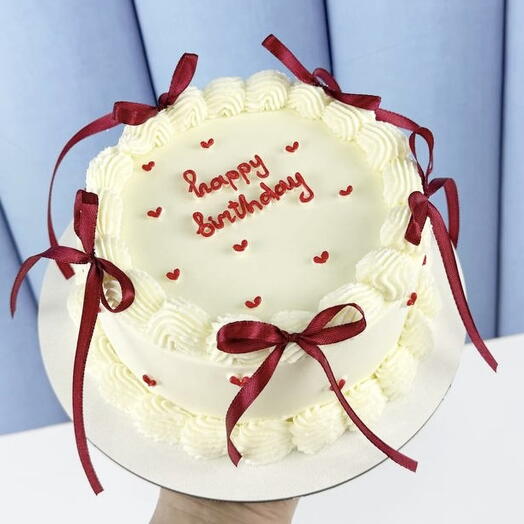 Торт ламбет для девушки на день рождения "С бантиками"