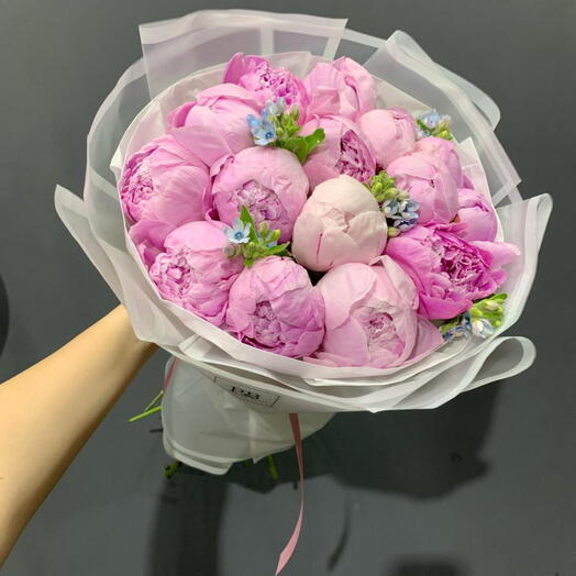 Пионы Розовые 15 штук