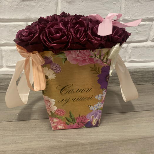 Букетик в коробке из 35 роз🌸