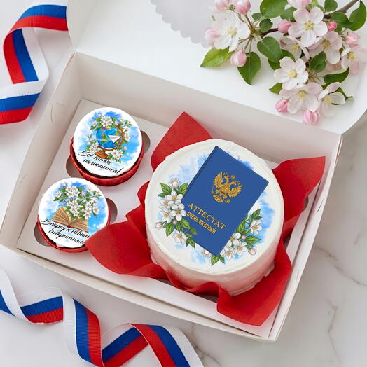 Набор Бенто торт и капкейки на выпускной