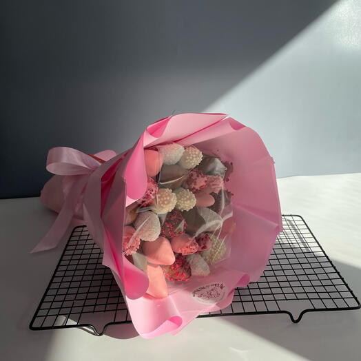 Chocolate-covered strawberry bouquet size S(500g)assorted