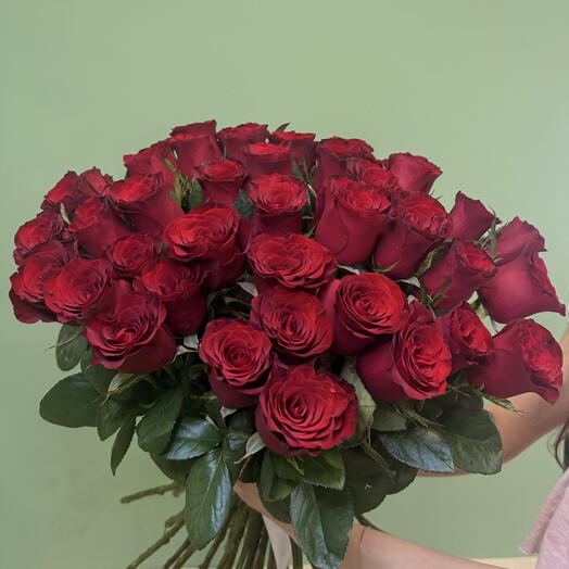 51 красная Роза под ленту 🥰