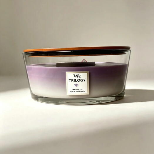 Ароматическая свеча WoodWick Аметистовое небо, эллипс тройная 453 гр