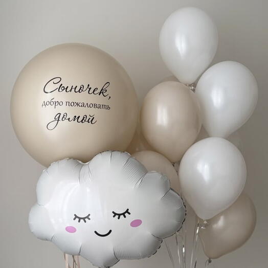 Воздушные шары на выписку "Слонёнок"