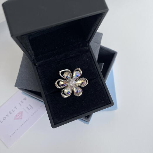 Кольцо «flower» в серебре