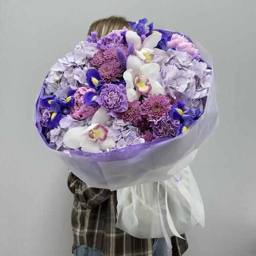 Букет «Блю Мэджик» 💜🌿