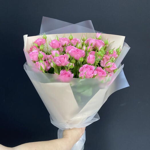 Букет из 5 кустовых пионовидных роз Pink Dimension