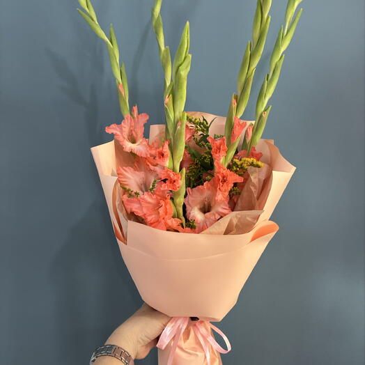 Розовые гладиолусы 2