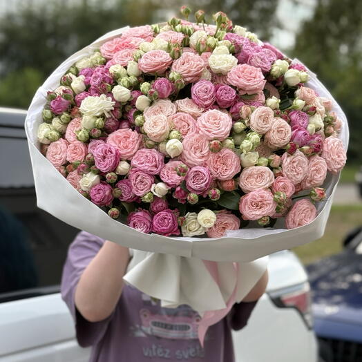 41 Кустовая Роза микс роскошный букет из роз 💖