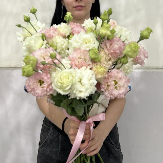 Великолепный монобукет из 15 эустом 🌸без упаковки под ленту