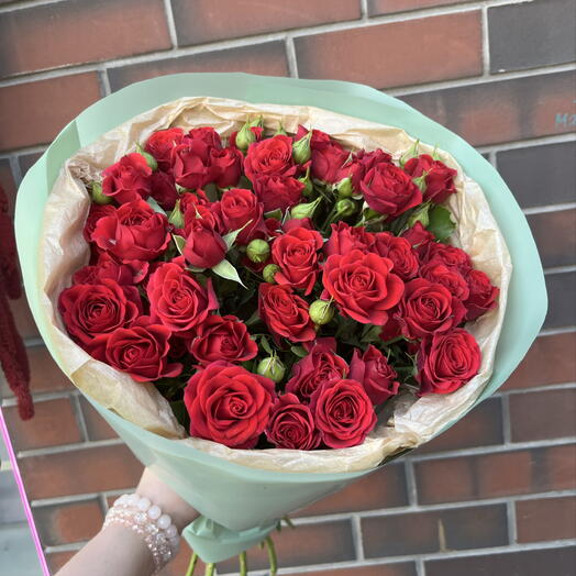 Авторский букет «Алые розочки🌹»