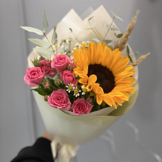 Кулечек с подсолнухом для учителя 💓