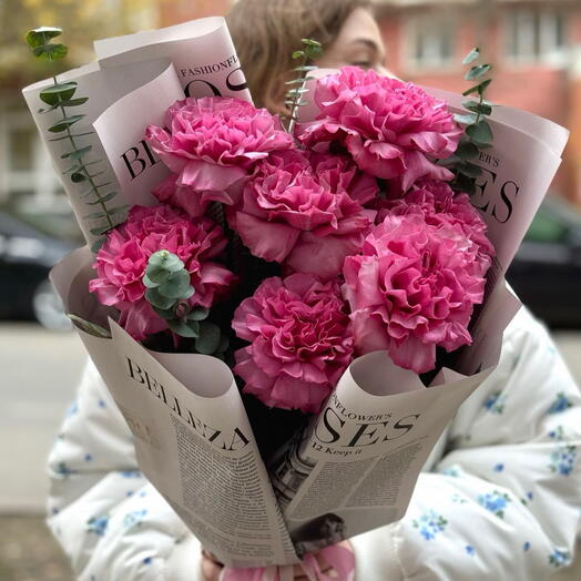 Букет «Под небом Парижа🌸: из французских роз Кантри блюз  для особенного дня» 💐